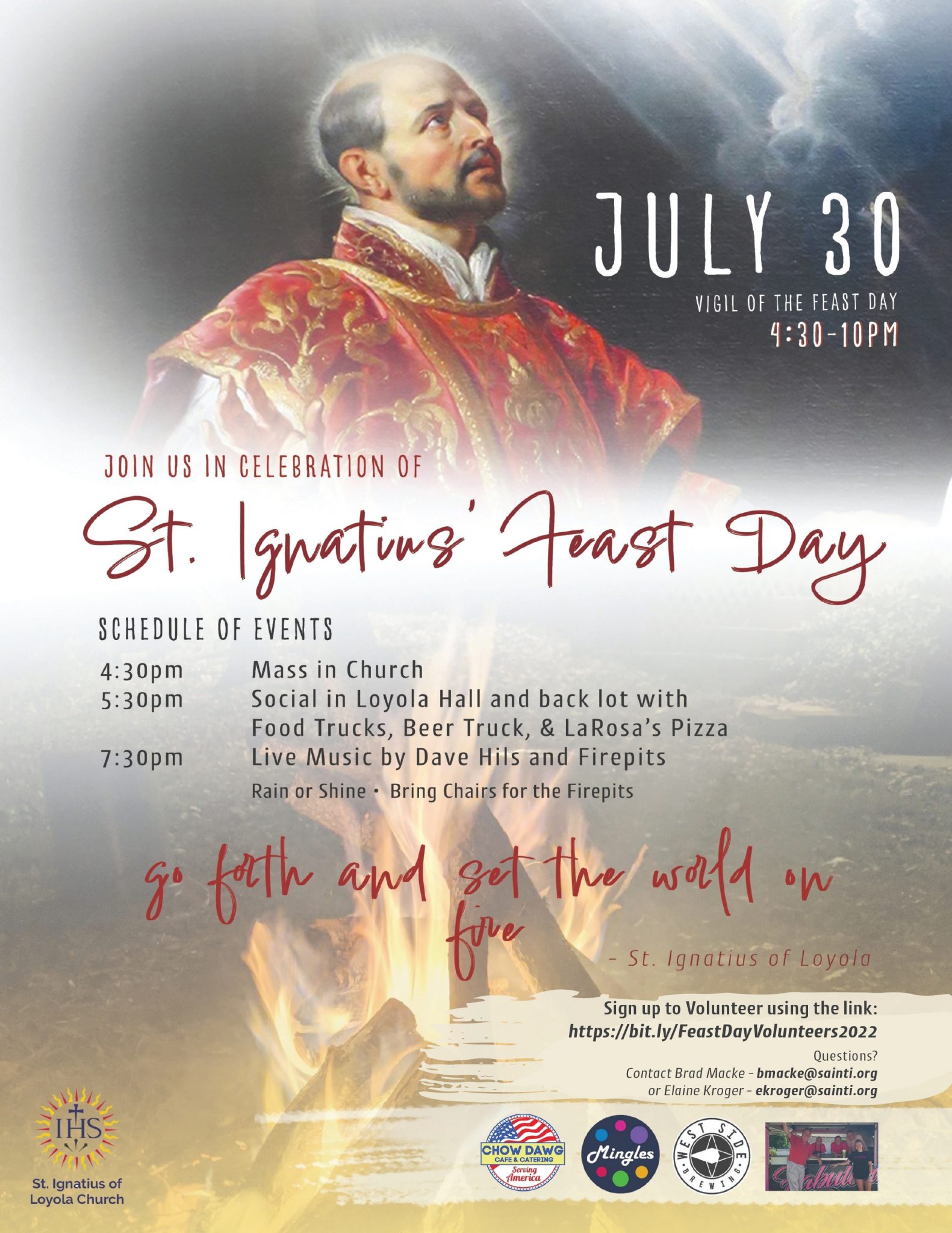 2022 St. Ignatius Feast Day Celebrate St. Ignatius of Loyola Church