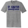 Adult Grey St. Ignatius Front and Back Soft Tee